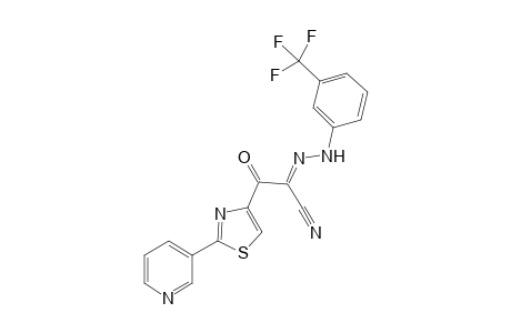 (1E)-2-oxo-2-(2-pyridin-3-yl-1,3-thiazol-4-yl)-N-[3-(trifluoromethyl)anilino]ethanimidoyl cyanide