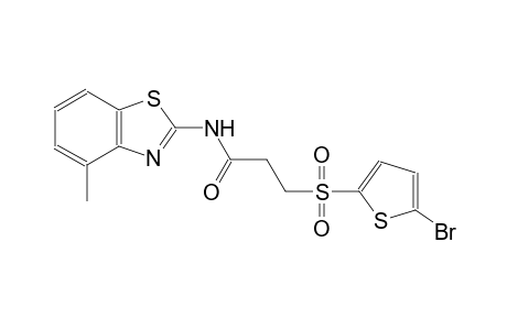 3-[(5-bromo-2-thienyl)sulfonyl]-N-(4-methyl-1,3-benzothiazol-2-yl)propanamide