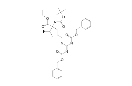 5-[bis(benzyloxycarbonylamino)methyleneamino]-2-(tert-butoxycarbonylamino)-2-(difluoromethyl)valeric acid ethyl ester