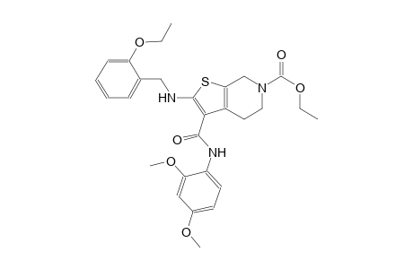 thieno[2,3-c]pyridine-6(5H)-carboxylic acid, 3-[[(2,4-dimethoxyphenyl)amino]carbonyl]-2-[[(2-ethoxyphenyl)methyl]amino]-4,7-dihydro-, ethyl ester