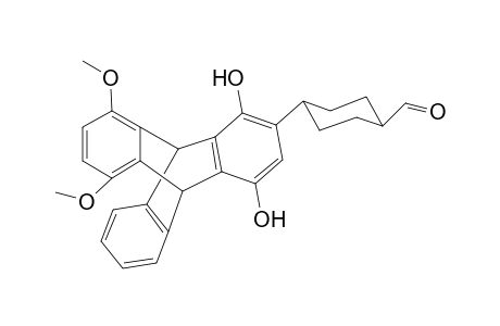 (R,S)-9,10-Dihydro-2-[4(e)-formylcyclohex-(e)-yl]-5,8-dimethoxy-9,10-(o-benzeno)anthracene-1,4-diol