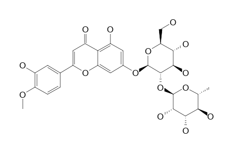NEODIOSMIN;5,7,3'-TRIHYDROXY-4'-METHOXY-FLAVONE-7-BETA-NEOHESPERIDOSIDE