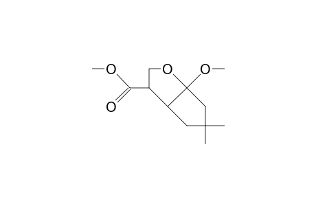1-Methoxy-4-carbomethoxy-7,7-dimethyl-2-oxa-cis-bicyclo(3.3.0)octane
