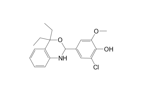 2-Chloro-4-(4,4-diethyl-1,4-dihydro-2H-3,1-benzoxazin-2-yl)-6-methoxyphenol