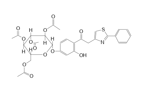 ethanone, 1-[2-hydroxy-4-[(2,3,4,6-tetra-O-acetylhexopyranosyl)oxy]phenyl]-2-(2-phenyl-4-thiazolyl)-
