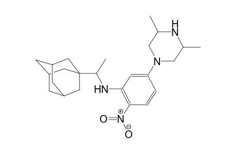 tricyclo[3.3.1.1~3,7~]decane-1-methanamine, N-[5-(3,5-dimethyl-1-piperazinyl)-2-nitrophenyl]-alpha-methyl-
