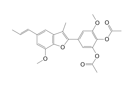 OBOVATEN-DIACETATE;2-(3,4-DIACETOXY-5-METHOXYPHENYL)-7-METHOXY-3-METHYL-5-TRANS-PROPENYL-BENZOFURAN