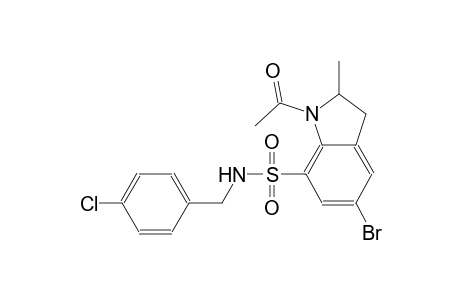 1H-indole-7-sulfonamide, 1-acetyl-5-bromo-N-[(4-chlorophenyl)methyl]-2,3-dihydro-2-methyl-