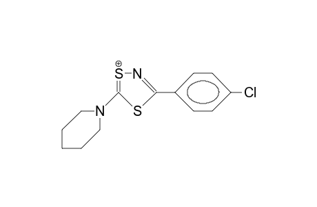 3-(4-Chloro-phenyl)-5-piperidino-1,4,2-dithiazolium cation