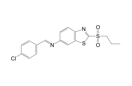 6-(p-chlorobenzylideneamino)-2-(propylsulfonyl)benzothiazole