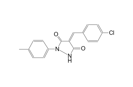 (4E)-4-(4-chlorobenzylidene)-1-(4-methylphenyl)-3,5-pyrazolidinedione