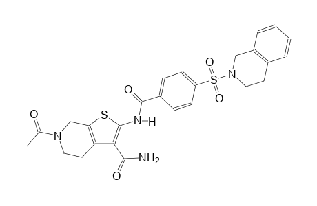 thieno[2,3-c]pyridine-3-carboxamide, 6-acetyl-2-[[4-[(3,4-dihydro-2(1H)-isoquinolinyl)sulfonyl]benzoyl]amino]-4,5,6,7-tetrahydro-