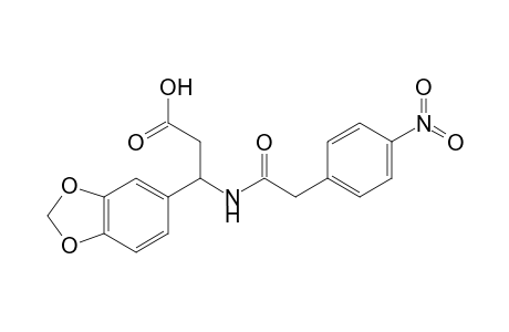 1,3-Benzodioxole-5-propanoic acid, .beta.-[[2-(4-nitrophenyl)acetyl]amino]-
