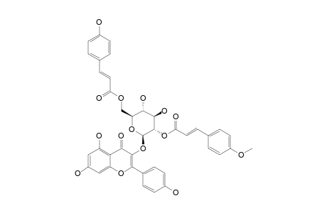 KAEMPFEROL-3-O-(2-O-TRANS-PARA-METHOXYCOUMAROYL-6-O-TRANS-PARA-COUMAROYL)-BETA-D-GLUCOPYRANOSIDE