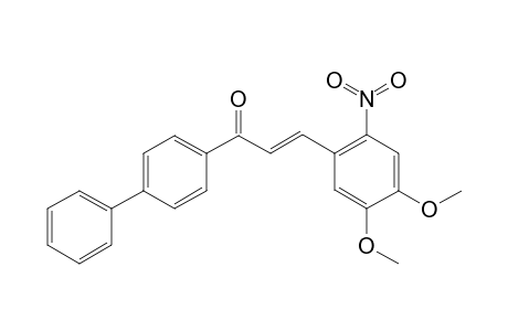 (E)-3-(4,5-dimethoxy-2-nitro-phenyl)-1-(4-phenylphenyl)prop-2-en-1-one