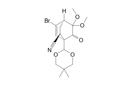 (1S*,2S*,4R*)-5-Bromo-1-(5,5-dimethyl-1,3-dioxan-2-yl)-8,8-dimethoxy-7-oxobicyclo[2.2.2]oct-5-ene-2-yl cyanide