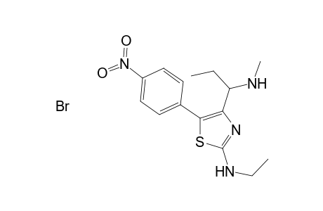 2-Ethylamino-5-(4-nitrophenyl)-4-(N-methylaminopropyl)thiazole hydrobromide