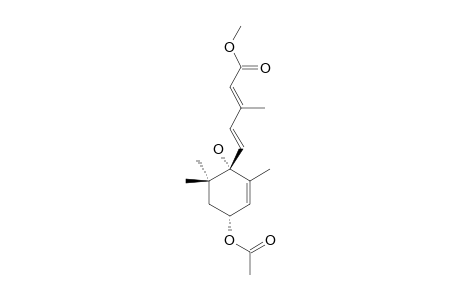 (+)-(1'S,4'R)-5-(4'-ACETOXY-1'-HYDROXY-2',6',6'-TRIMETHYLCYCLOHEX-2'-ENYL)-3-METHYLPENTA-2',4'-DIENOIC-ACID-METHYLESTER