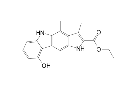 5-Hydroxy-1,10-dimethyl-3,9-dihydropyrrolo[3,2-b]carbazole-2-carboxylic acid ethyl ester