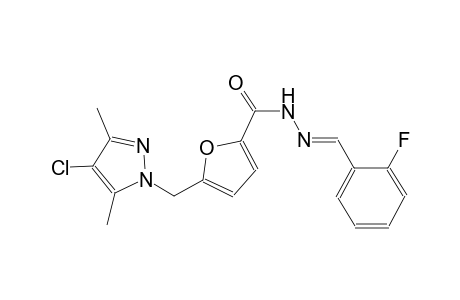 5-[(4-chloro-3,5-dimethyl-1H-pyrazol-1-yl)methyl]-N'-[(E)-(2-fluorophenyl)methylidene]-2-furohydrazide