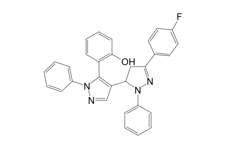 3-(4-Fluorophenyl)-5-{4-[5-(2-hydroxyphenyl)-1-phenylpyrazolyl]}-1-phenyl-2-pyrazoline