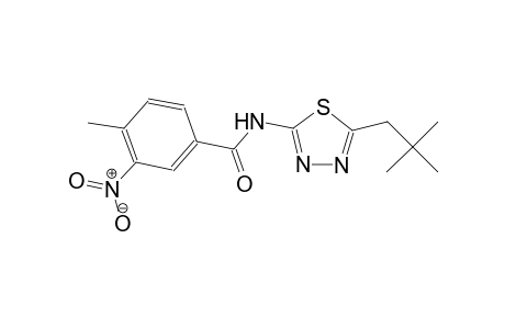 4-methyl-N-(5-neopentyl-1,3,4-thiadiazol-2-yl)-3-nitrobenzamide