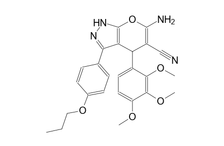 6-amino-3-(4-propoxyphenyl)-4-(2,3,4-trimethoxyphenyl)-1,4-dihydropyrano[2,3-c]pyrazole-5-carbonitrile