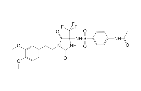 N-[4-({1-[2-(3,4-dimethoxyphenyl)ethyl]-2,5-dioxo-4-(trifluoromethyl)imidazolidin-4-yl}sulfamoyl)phenyl]acetamide