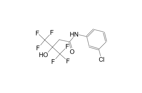 N-(3-chlorophenyl)-4,4,4-trifluoro-3-hydroxy-3-(trifluoromethyl)butanamide
