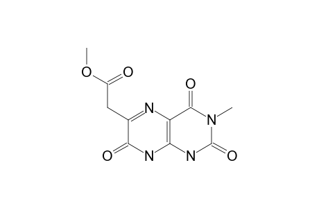 6-METHYLENECARBOXYMETHYL-3-METHYL-PTERIDINE-2,4,7(1H,3H,8H)-TRIONE