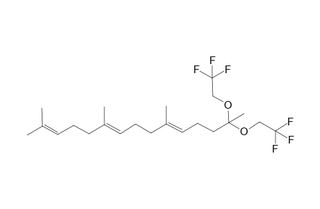 (6E,10E)-2,6,10-trimethyl-14,14-bis(2,2,2-trifluoroethoxy)pentadeca-2,6,10-triene