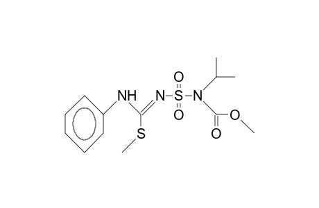 1-Phenyl-2-methyl-3-(carbomethoxy-isopropyl-carbamoyl)-isothiourea