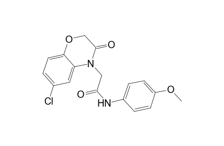 2-(6-Chloro-3-oxo-2,3-dihydro-4H-1,4-benzoxazin-4-yl)-N-(4-methoxyphenyl)acetamide