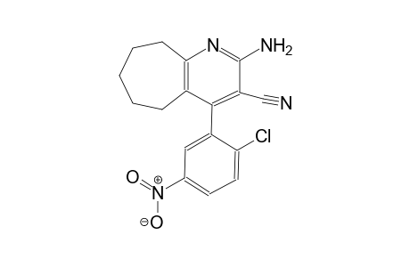 2-amino-4-(2-chloro-5-nitrophenyl)-6,7,8,9-tetrahydro-5H-cyclohepta[b]pyridine-3-carbonitrile