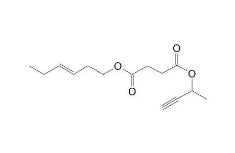 Succinic acid, but-3-yn-2-yl trans-hex-3-en-1-yl ester