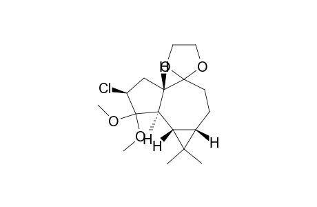 Spiro[4H-cycloprop[e]azulene-4,2'-[1,3]dioxolane], 6-chlorodecahydro-7,7-dimethoxy-1,1-dimethyl-, [1aS-(1a.alpha.,4a.alpha.,6.alpha.,7a.beta.,7b.alpha.)]-