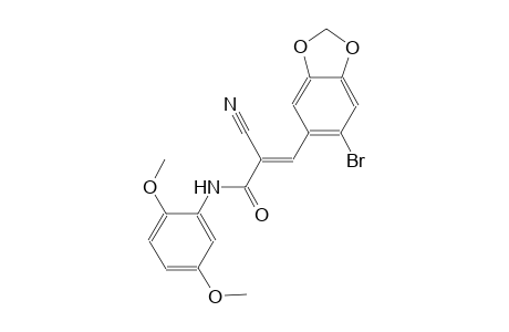 (2E)-3-(6-bromo-1,3-benzodioxol-5-yl)-2-cyano-N-(2,5-dimethoxyphenyl)-2-propenamide