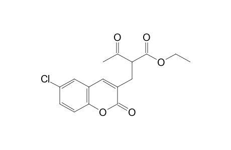 2-[(6-chloro-2-keto-chromen-3-yl)methyl]-3-keto-butyric acid ethyl ester