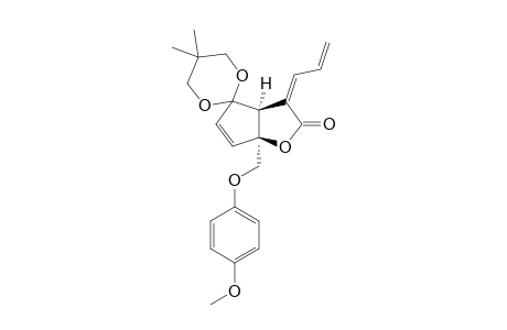 (3'Z,3'aS,6'aS)-3'-allylidene-6'a-[(4-methoxyphenoxy)methyl]-5,5-dimethyl-spiro[1,3-dioxane-2,4'-3aH-cyclopenta[b]furan]-2'-one
