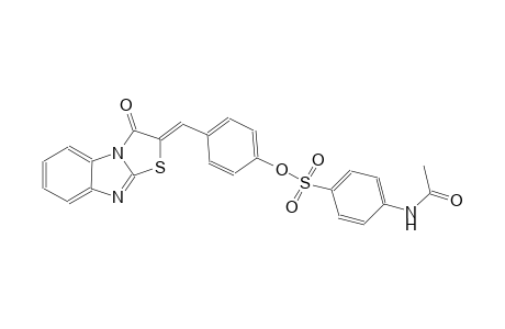 4-[(Z)-(3-oxo[1,3]thiazolo[3,2-a]benzimidazol-2(3H)-ylidene)methyl]phenyl 4-(acetylamino)benzenesulfonate