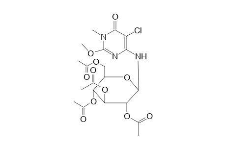 5-Chloro-1,6-dihydro-1-methyl-2-methoxy-4-(2',3',4',6'-tetrakis( O-acetyl)-D-glucopyranosylamino]-6-oxopyrimidine