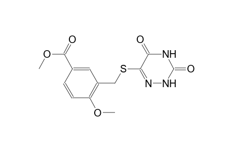 benzoic acid, 4-methoxy-3-[[(2,3,4,5-tetrahydro-3,5-dioxo-1,2,4-triazin-6-yl)thio]methyl]-, methyl ester