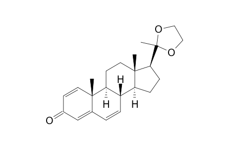 Pregna-1,4,6-triene-3,20-dione, cyclic 20-(1,2-ethanediyl acetal)