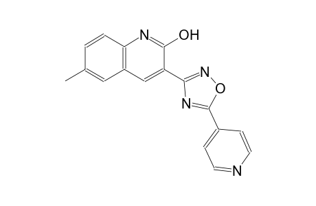 6-methyl-3-[5-(4-pyridinyl)-1,2,4-oxadiazol-3-yl]-2-quinolinol