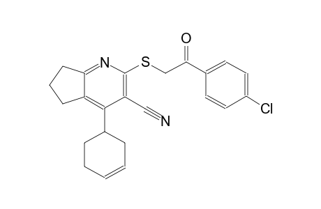 5H-cyclopenta[b]pyridine-3-carbonitrile, 2-[[2-(4-chlorophenyl)-2-oxoethyl]thio]-4-(3-cyclohexen-1-yl)-6,7-dihydro-