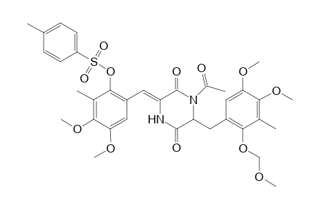 (3E)-1-Acetyl-6-[4,5-dimethoxy-2-(methoxymethoxy)-3-methylphenylmethyl]-3-[4,5-dimethoxy-3-methyl-2-[(4-methylphenylsulfoxy)phenyl]methylene]piperazine-2,5-dione