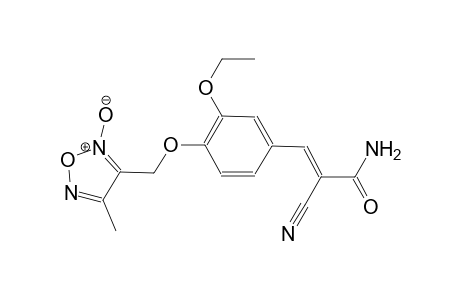 (E)-2-cyano-3-[3-ethoxy-4-[(4-methyl-2-oxidanidyl-1,2,5-oxadiazol-2-ium-3-yl)methoxy]phenyl]prop-2-enamide