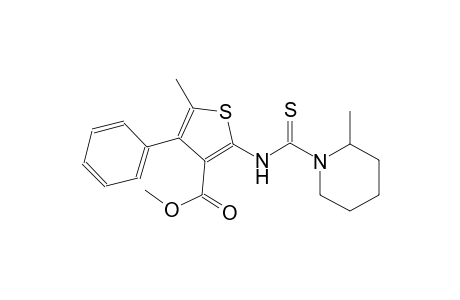 methyl 5-methyl-2-{[(2-methyl-1-piperidinyl)carbothioyl]amino}-4-phenyl-3-thiophenecarboxylate