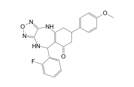 4H-[1,2,5]oxadiazolo[3,4-b][1,4]benzodiazepin-8(5H)-one, 9-(2-fluorophenyl)-6,7,9,10-tetrahydro-6-(4-methoxyphenyl)-