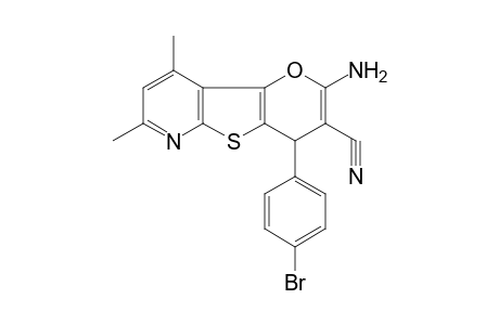 2-Amino-4-(4-bromophenyl)-7,9-dimethyl-4H-pyrano[2',3':4,5]thieno[2,3-b]pyridine-3-carbonitrile
